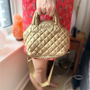 ✨ MZ Wallace Metallic Gold Mini Crossbody Tote